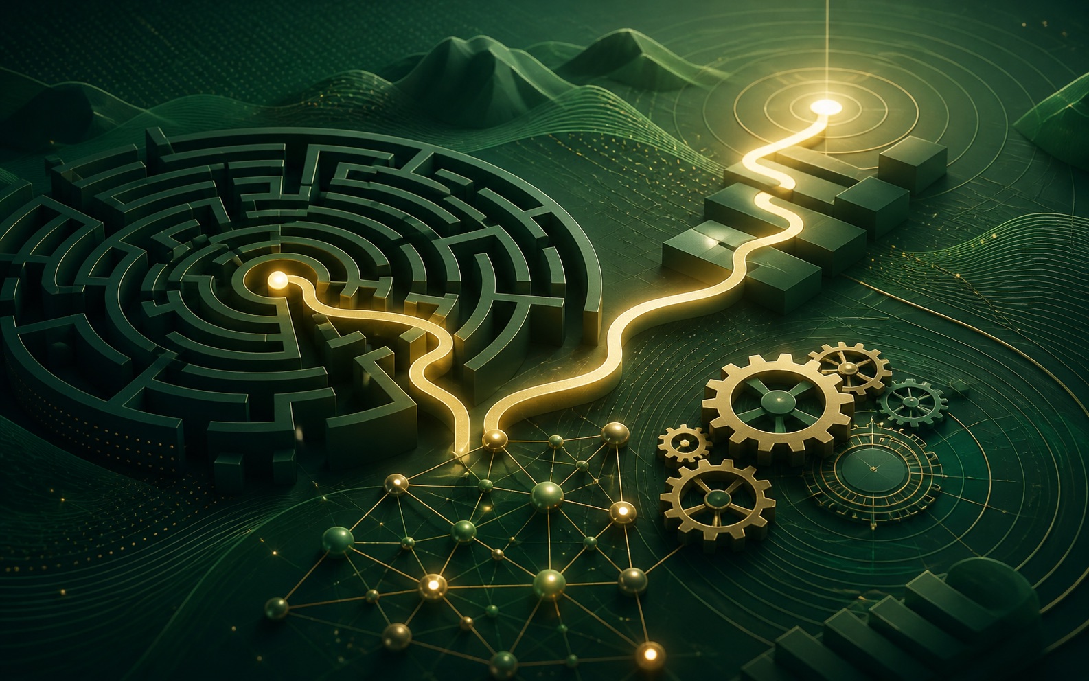 Analytical maze and solution pathway